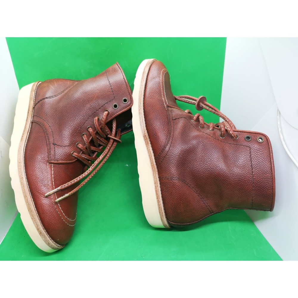 Vintage Thursday Boot Co Moc Toe Leather Lace Up Boots Size 9 Vibram Sole